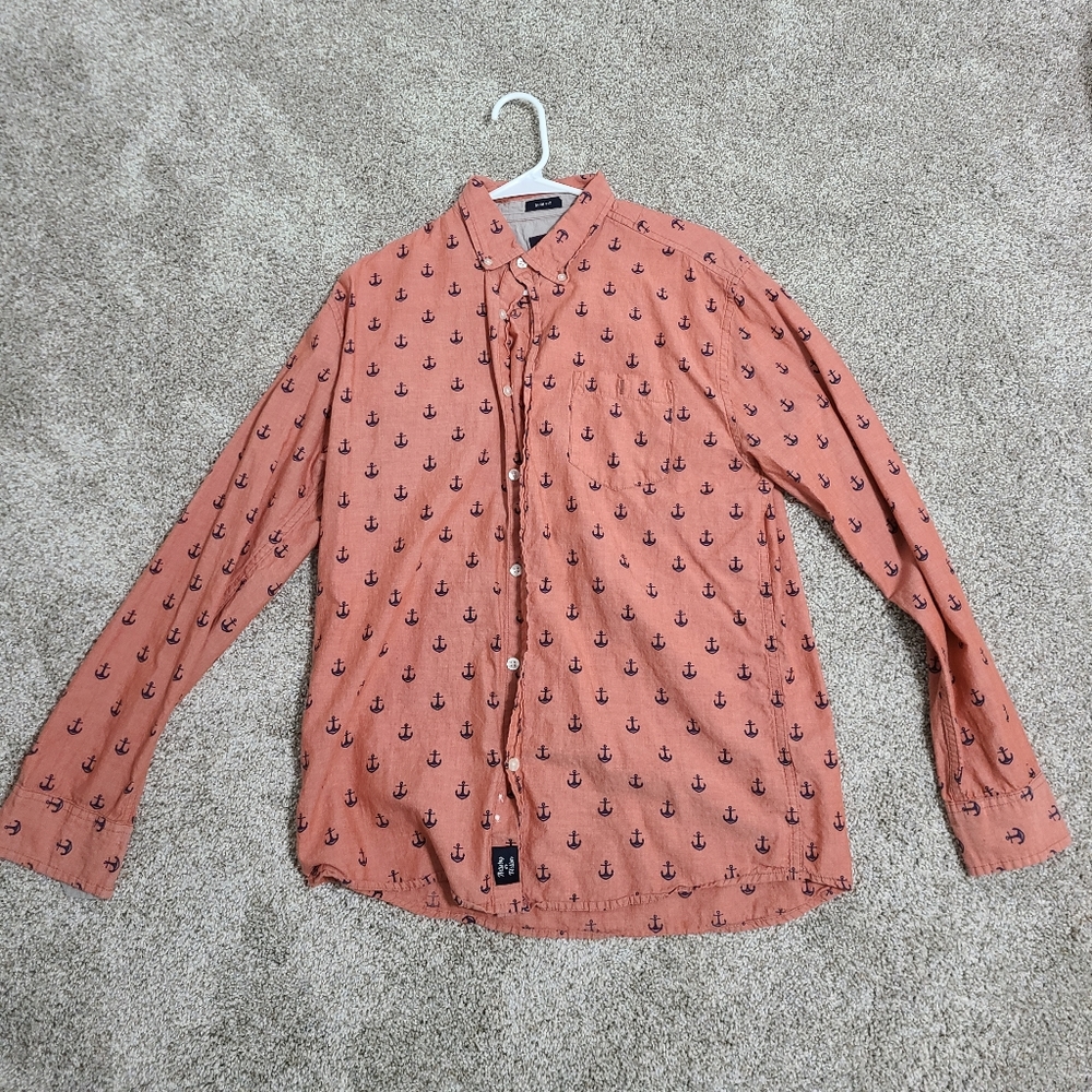 Coral Pink Button Down Shirt